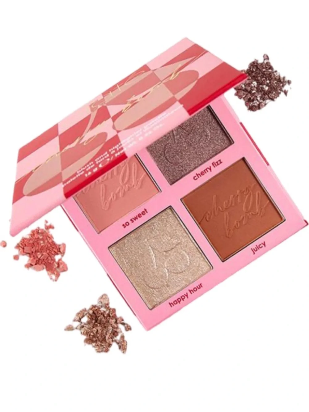 Ciaté London Cherry Bomb Blush & Highlighter Palette Light Medium Compact NIB